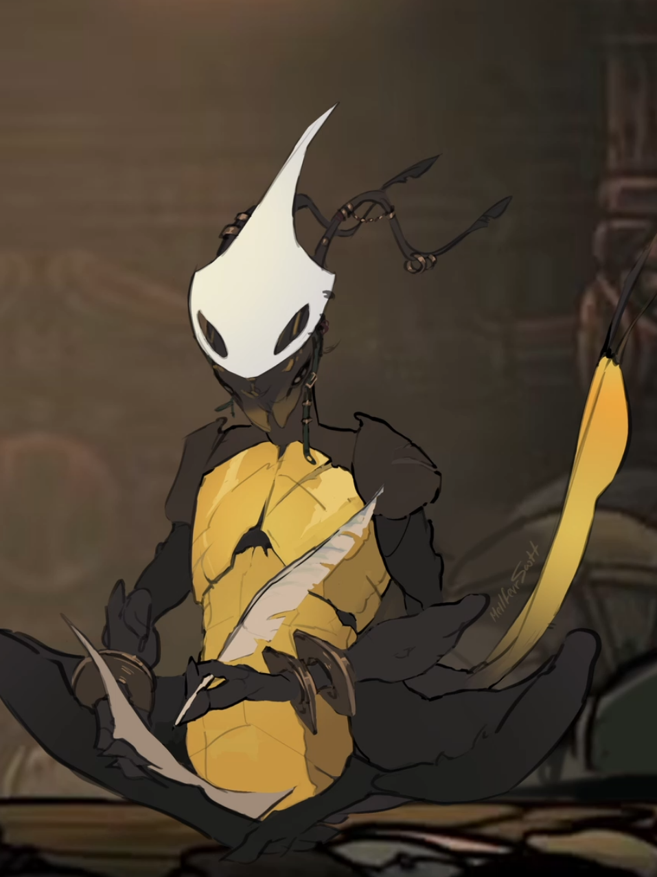 I FINALLY DID IT ✊😂!! (I remade it a couple times but i's a secret) #hollowknight #silksong #artwork #fyp #animation 