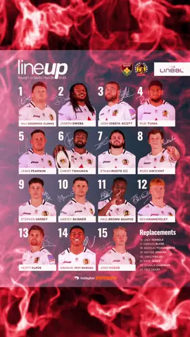 𝗧𝗘𝗔𝗠'𝗦 𝗨𝗣! Round 1 of Premiership Rugby, let's be having you!  ⚡️ Feyi-Waboso is back and starting. ➡️ Jenkins and Filisau making an impact off the bench. #NORvEXE | #JointheJourney 