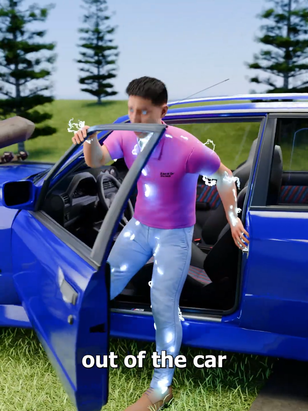What To Do If Power Lines Fall On Your Car 😨 #zackdfilms #3danimation #viral 