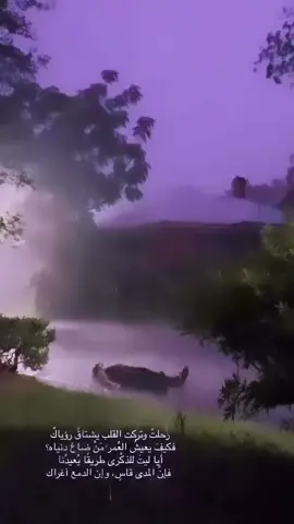 رحلتً وتركت القلب يشتاقُ رؤياكْ فكيفَ يعيشُ العُمر مَنْ ضاعَ دنياه؟  أيا ليتَ للذكْرى طريقًا يُعيدُنا  فإنَّ المدى قاسٍ، وإن الدمع آغراك #اشتقت #foryou #explore #tiktok #fyppppppppppppppppppppppp 