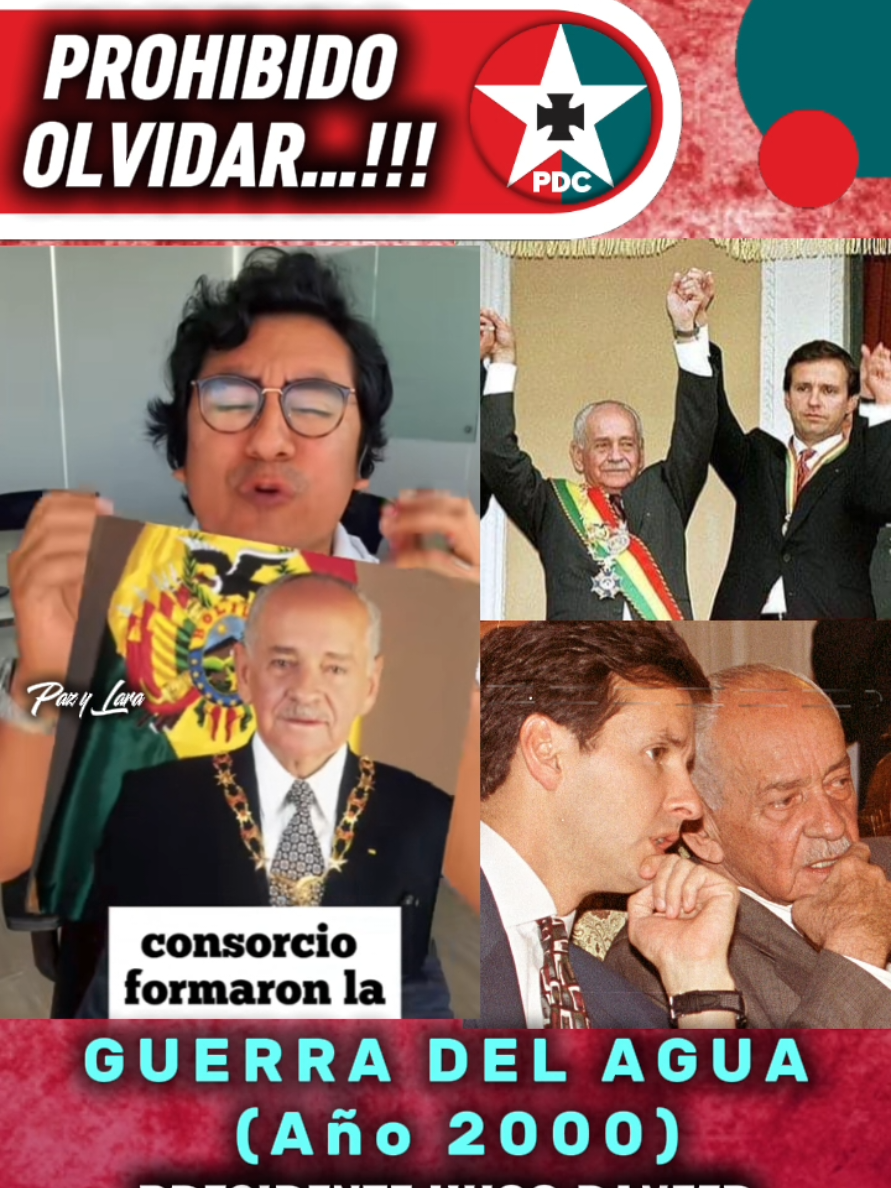 La Guerra del Agua (2000), el vicepresidente de Bolivia era Jorge Fernando Quiroga Ramírez (Tuto Quiroga), quien acompañaba en la gestión a Hugo Banzer Suárez. El precio del agua se incrementó entre un 35% y 100%, #tutoquiroga #paratiiiiiiiiiiiiiiiiiiiiiiiiiiiiiii @Rodrigo Paz @Partido Demócrata Cristiano @capitanlara_oficial @KRISCO CRISTHIAN @NUEVAS IDEAS CON LIBERTAD  #prohibidoolvidar #agua #rodrigopaz