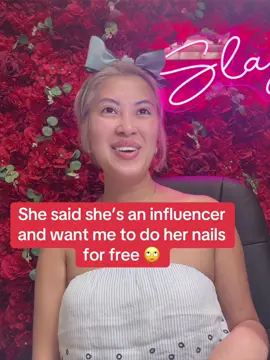 She said she’s an influencer and want me to do her nails for free 🙄#influencer #nail #nailtech #foryoupage #drama 