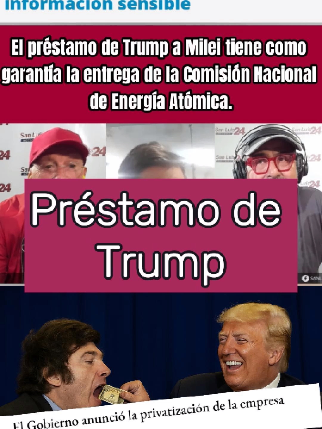 Van a entregar todo el conocimiento estratégico de los argentinos. #argentina #politica #argentina🇦🇷 #nacionalismo #martinayerbe #nacionalismocultural #martinayerbepresidente #peron #justicialismo #peronismo #modeloargentino #marinamercante #comunidadorganizada #estadoempresario #movimientodeliberacionnacional #industrianacional #ayerbepresidente #nacionaljusticialismo #plenoempleo #trabajo #javiermilei #milei #cnea