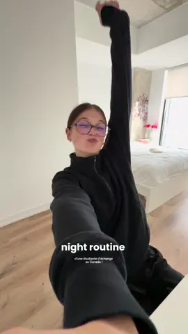 Night routine d’une étudiante d’échange au Canada ! #exchangestudent #diml #fyp #nightroutine #studentlife 