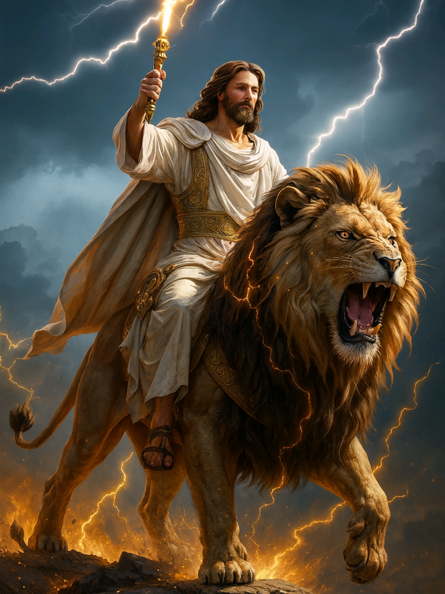 Thunder Lion ⚡🦁#jesus #jesuslovesyou #4klivewallpaper #livewallpaper #Viral 