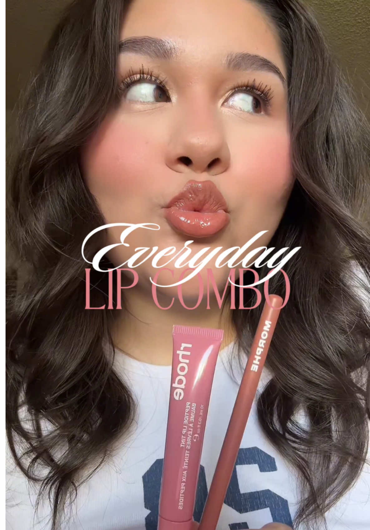 the perfect everyday lip combo! morphe lip liner “makeup talk” & rhode tinted lip peptide “salty tan” 🤍 #lipcombo #lipcombotutorial #makeuptutorial 