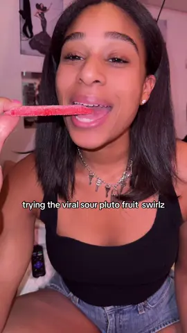 Finally got my hands on these viral sour cotton candy fruit straws! They taste like if a fruit roll up and some cotton candy l had a baby together. #nyc #nyceats #nycfoodie #tiktokshop #foodporn 