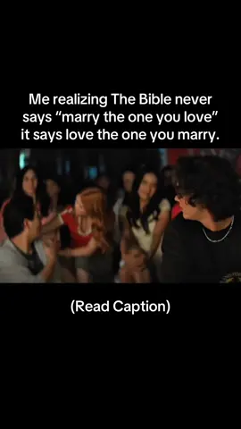 Me realizing… (Movie 🎥: A Week Away) the Bible never says “marry the one you love” it says love the one you marry → (Ephesians 5:25, Colossians 3:14, 1 Corinthians 13) We grew up hearing it backwards “Follow your heart.” “Wait for the one.” “Marry who makes you feel alive.” But when I opened the Bible it never said any of that It didn’t say to chase a spark Or wait for butterflies Or search the world for someone who checks every box It said love is patient Love is kind Love doesn’t give up Not “fall in love” But walk in love (Ephesians 5:2) It told husbands to love their wives like Christ loved the Church which meant laying His life down Not for a perfect bride but for a messy one And suddenly I realized marriage in the Bible isn’t about finding the one you love It’s about choosing to love the one you commit to Day in day out Not driven by emotion but covenant Because feelings fade Attraction wavers But love Real love It’s a decision not a destiny 👉 Type “Amen” if you believe marriage is more than feelings it’s faithfulness #jesus #faith #christian #bibleverse #prayer   