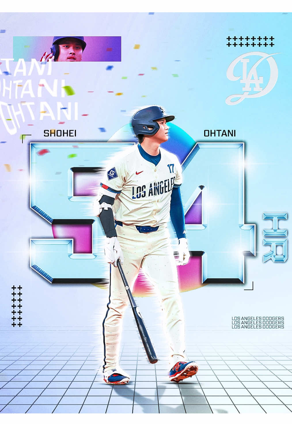 Shohei Ohtani matches his own Dodgers single-season home run record with No. 54!  #MLB #baseball #dodgers #shoheiohtani 
