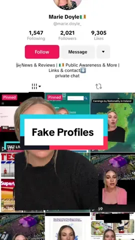 Accounts pretending to be me on TikTok. Thanks so much to everyone who messaged me about it and to all of you who continue to follow and support my real page 💚🇮🇪 #irish #irishtiktok 