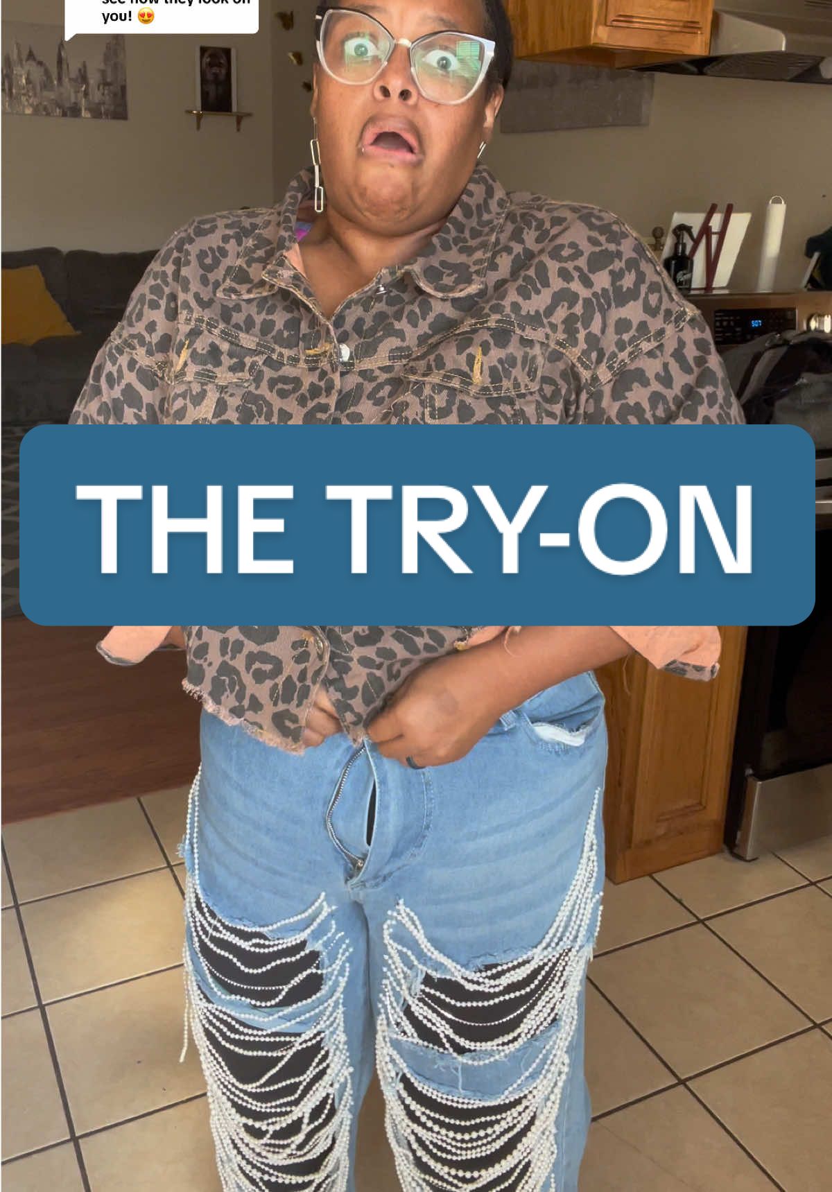 Replying to @nonchalant_nat THE TRY-ON lol @Fashionfinds  Plus Size High Waist Pearl Accent Denim Jeans for Women #denim #jeans #plussize #womensfashion #plussizefashion 
