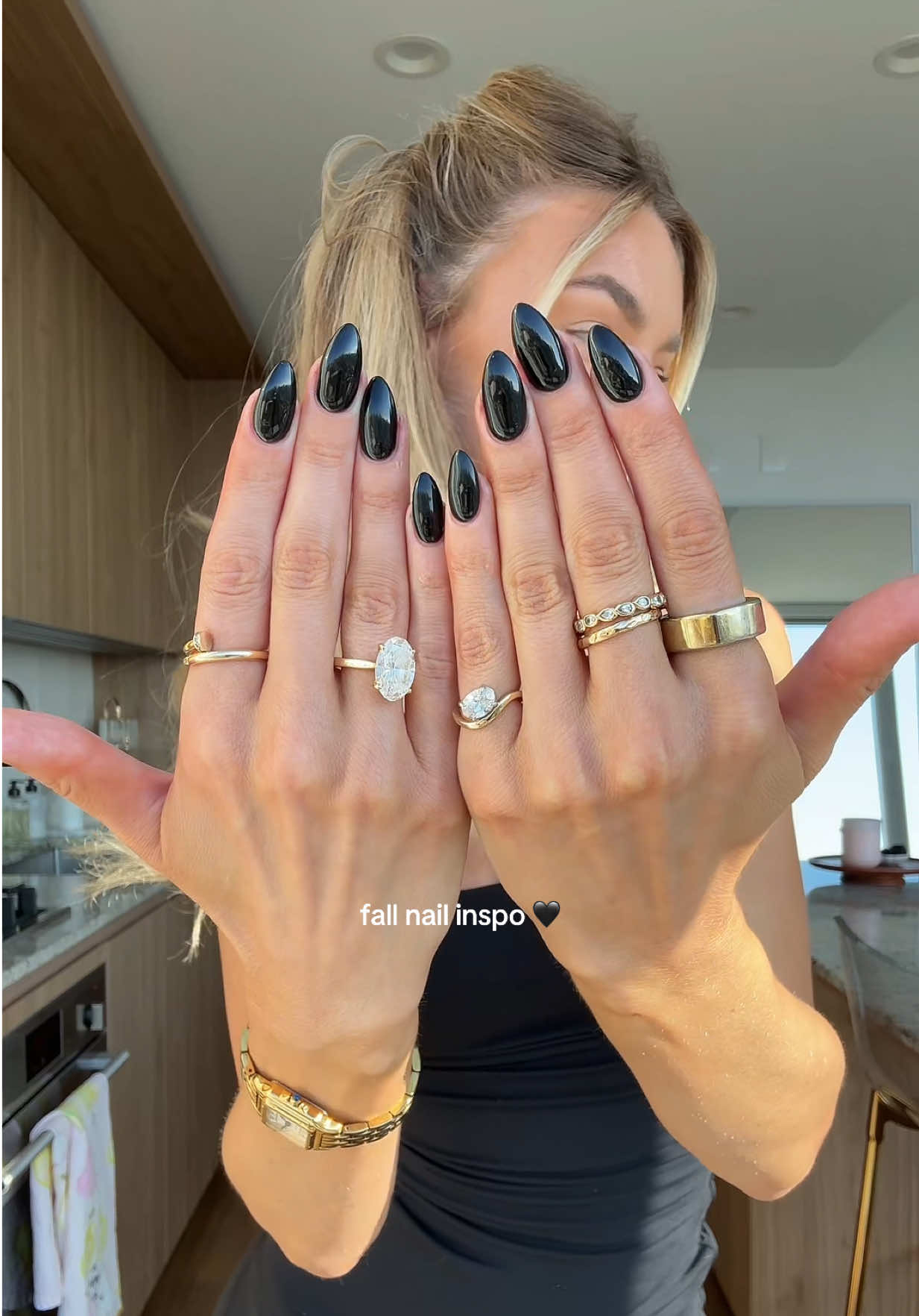 first fall nail set of the season 🖤🍂☕️👻 #fallnails #nailinspo #darknails #fyp 