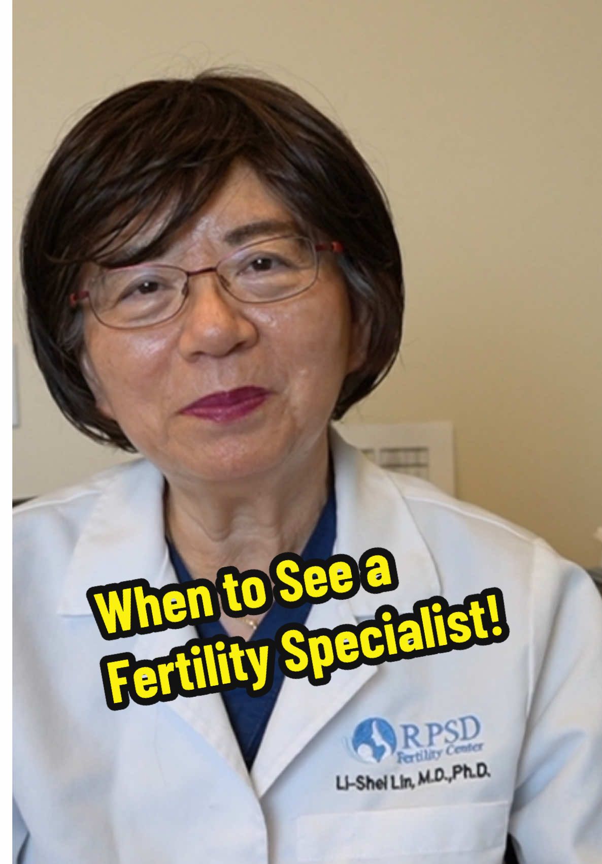 Wondering when it’s time to see a fertility specialist? Dr. Li-Shei Lin lists some reasons to schedule an appointment! 😊 #fertilitydoctor #fertilityclinic #infertility #fertilityjourney 