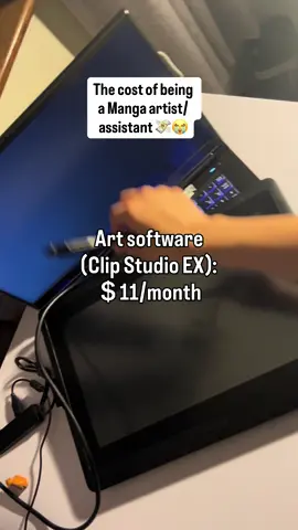 How expensive is it to be a Manga artist/Manga assistant?  Very.😞 but both my Wacom drawing table and laptop are like 5 years old so they have  pretty long lives! One of the comic artist I used to work for paid my clip studio so I didn’t have to pay it for a long time. ( her Manga got canceled so I lost the job.😭) I know a lot of manga assistants now work on their iPad so drawing tablets are not necessary. I’ll take about this in a video soon! #manga #mangaka #mangaartist #mangaassistant #smallartist 