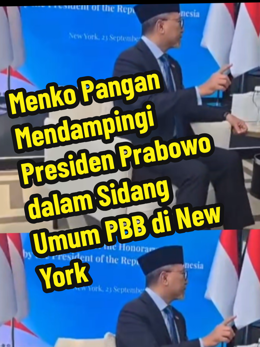 Menko Pangan Zulkifli Hasan mendampingi Presiden Prabowo Subianto dalam Sidang Umum PBB di New York. Presiden Prabowo menegaskan komitmen Indonesia untuk terus mendukung kemerdekaan Palestina sekaligus menyampaikan visi besar menjadikan Indonesia sebagai lumbung pangan dunia. #ZulkifliHasan #PidatoPrabowo #MenkoPangan #PartaiAmanatNasional #bantupanganbanturakyat 
