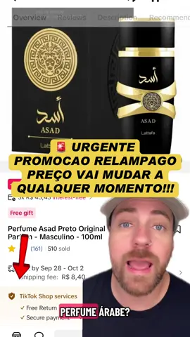 ⚡ PROMOÇÃO RELÂMPAGO! Perfume Árabe ASAD por apenas R$ 217 – 35% de desconto! Estoque super limitado, só hoje! Garanta o seu antes que acabe! #asad #perfumearabe #promocaotiktok 