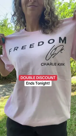Wear your values with pride. This classic “Freedom” T-shirt is perfect for everyday wear, BBQs, family gatherings, or simply making a statement without saying a word. Comfortable, soft, and timeless — freedom never goes out of style. #FreedomStyle #StatementTee #MinimalistLook #ClassicWardrobe #CharlieKirk  ➡️ Final Price / Shipping / Coupons / Discounts may differ based on your TikTok account, available coupons, and current promotions. Always refer to product listing for up-to-date offers. Video date: 9/25/25