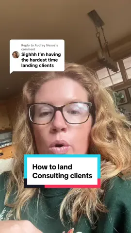 Replying to @Audrey Nexus Land consulting clients by using your network, talking about the problem and solution/impact NOT services, and being visible #howtolandclients #consulting #businessdevelopment #getclients #sixfigureincome 