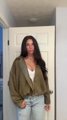 If you aren’t buying this jacket for fall, wyd?? #fallfashion #bomberjacket #suedejacket #jacket #viraljacket 
