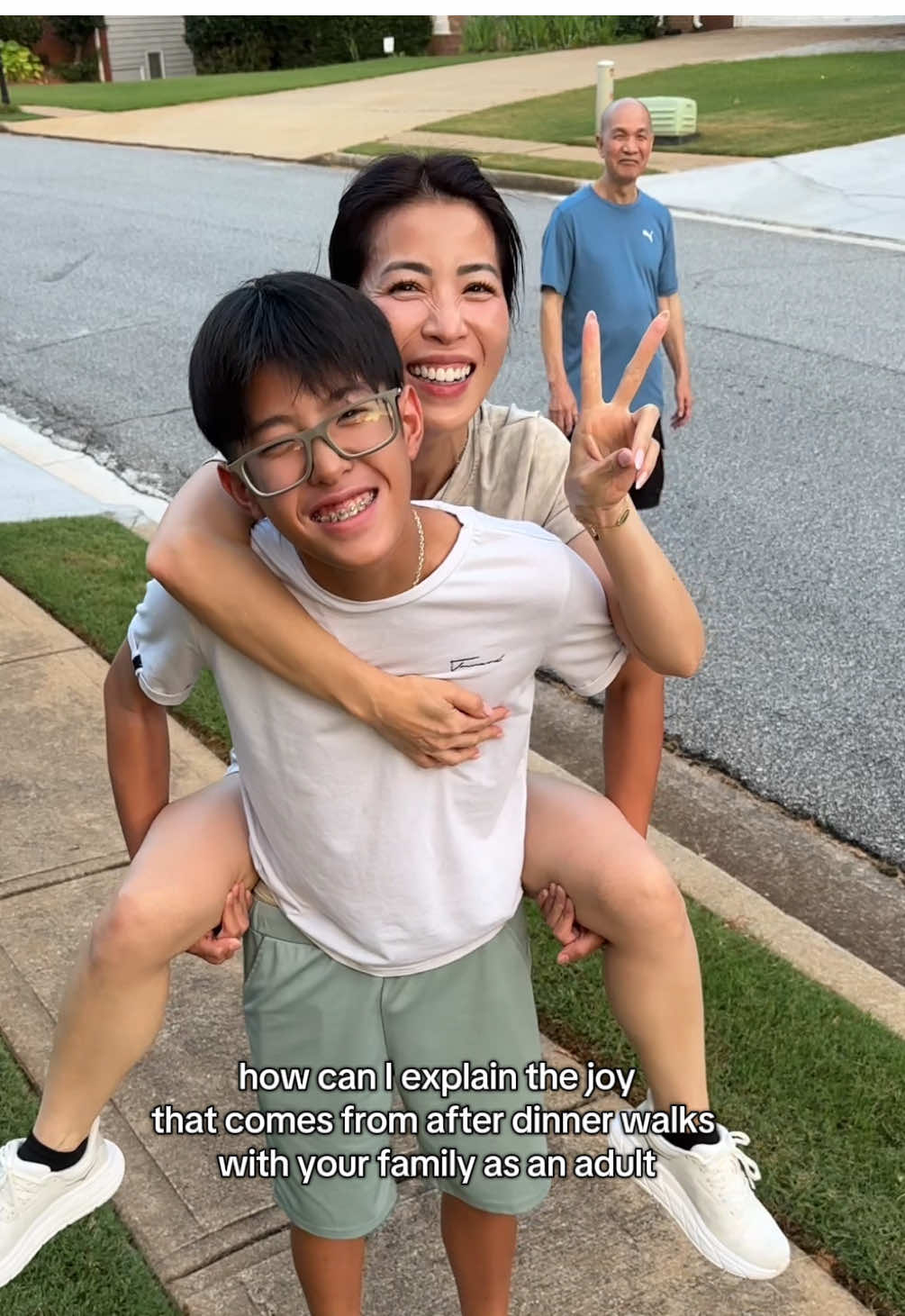 my grandparents, mom and I all live in different states now so these after dinner walks hit different than when I was a kid 🥹 #family #grandparents #mom #fyp #chinese 