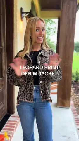 Serving wild vibes in denim 🐆✨ this leopard print jacket is the statement piece your closet’s been waiting for. #denimjacket #denimjackets #leopardprint #fallfreshness #OOTD 