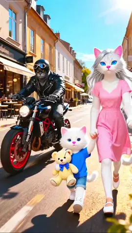 The little white cat has become a tool for making money#tiktok #usa #ai #cat 