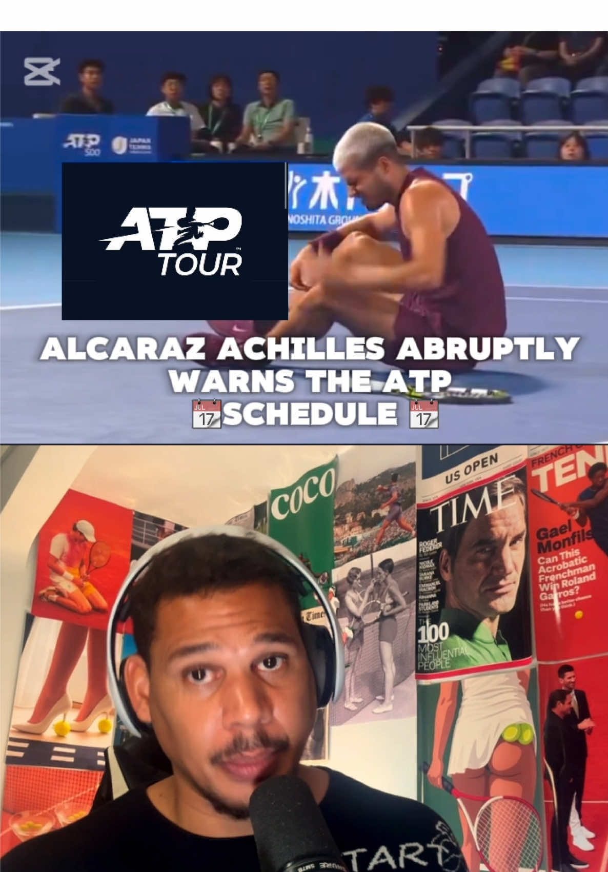 Carlos Alcaraz began his Japan Open campaign with a convincing victory over Sebastián Báez in the first round, in a match marked by a fall from the World No. 1 that caused him to twist his ankle. Concern settled over the Centre Court in Tokyo, but 