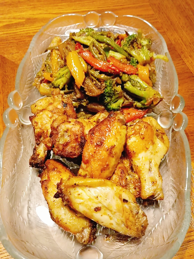 Veggies Sauteed with fried Chicken #fyp #viral #food #tiktokfood #fypシ゚viral 