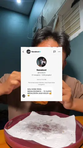 cii @Nanakoot semogaa sukaa yaa! ga sabar risol megalodon aku dicobain sama ci nana🤩🤩  #risol #megalodon #risolmayo 