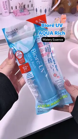 Bioré UV AQUA Rich, chống nắng màng nước, mỏng nhẹ, dưỡng ẩm. #kemchongnang #kemchongnangbiore #biore #skincare #xuhuongtiktokk 