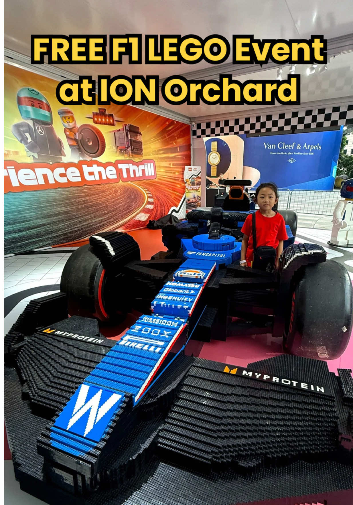 FREE Formula 1 LEGO experience at ION Orchard! the exciting worlds of LEGO and F1 come together at the 𝗟𝗘𝗚𝗢 𝗘𝘅𝗽𝗲𝗿𝗶𝗲𝗻𝗰𝗲 𝘁𝗵𝗲 𝗧𝗵𝗿𝗶𝗹𝗹 event. ✅ Get up close to a life-sized LEGO Williams Racing FW46 F1 Race Car. This incredible machine is built with over 400,000 LEGO bricks and is over 5 meters long. It’s also the same one that was driven by the Atlassian Williams Racing Team at the Miami Grand Prix Drivers’ Parade earlier this year. ✅Interactive stations where you can test your racing and LEGO building skills. Complete all the stations and you’ll receive a mini LEGO Race Car (for kids aged 4-12) or a $5 LEGO voucher (adults)! ✅ Check out the full range of LEGO F1 sets and enjoy gifts with purchases and exclusive discounts at the pop-up store. 🗓️ 25 Sep - 12 Oct 2025 🕐 11am-9pm daily 📍ION Orchard, Level 1 Outdoor ION2 