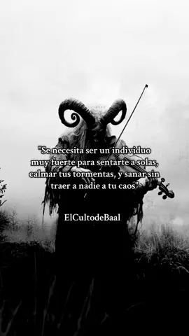 Se necesita un individuo muy fuerte #elcultodebaal #psicologia #frases #dark #lucifer 