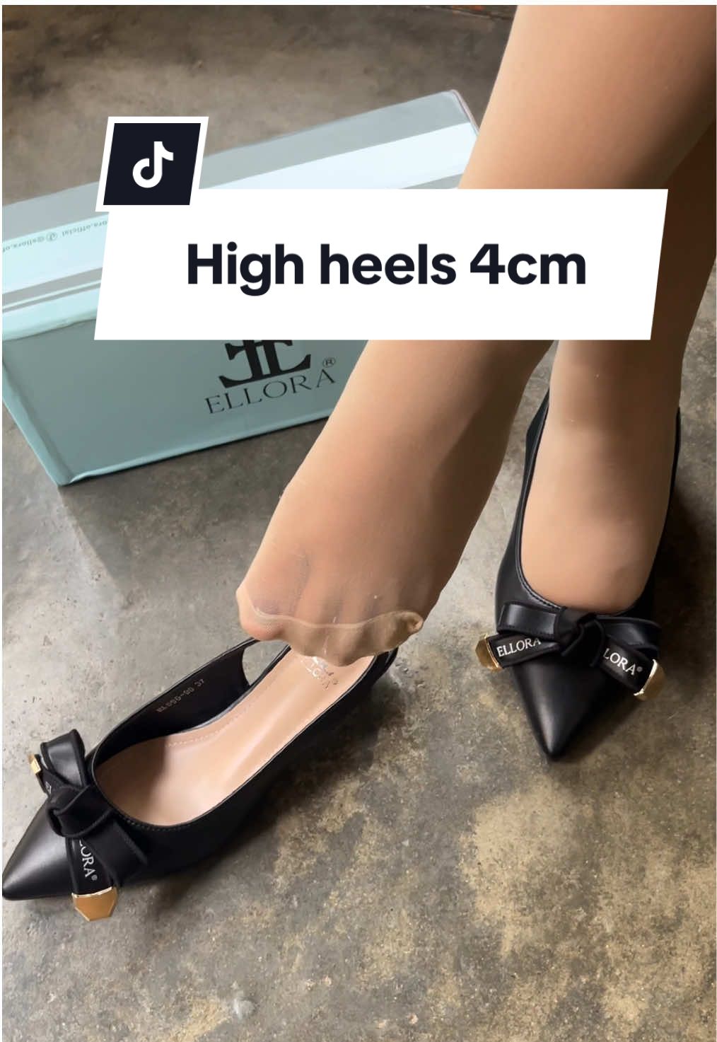 High heels tinggi 4cm rekomendasi buat kamu… #heels #stocking #sepatuellora #heelswanita #foryoupage 