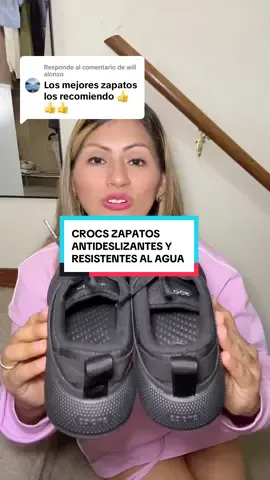 Respuesta a @will alonso zapatos Crocs antideslizante y resistentes al agua 💦@Crocs #crocs #shoeschallenge #nonslip #shoeswork #zapatosdetrabajo tiktokshop 