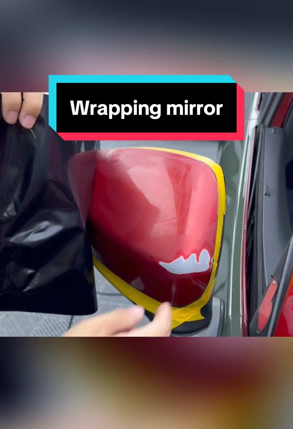 Wrapping car mirror#carwrap #nicaicarfilm #vinylwrap 