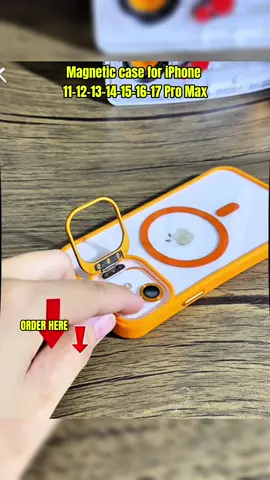Magnetic case for iPhone 11-12-13-14-15-16-17 Pro Max #PhoneCase #Stand #PhoneCaseWithStand #iPhone #MustHaveGadget 