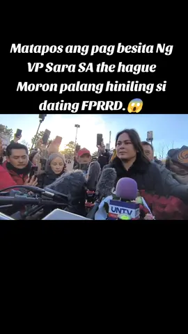 Matapos ang pag besita Ng VP Sara SA the hague Moron palang hiniling si dating FPRRD.😱#FPRRD updates#thehague