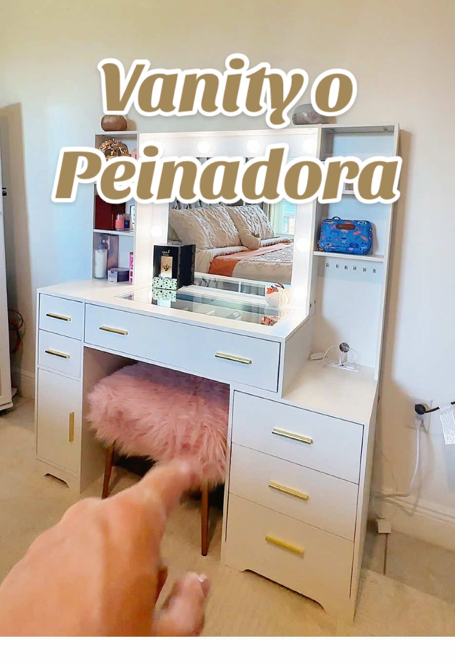 Respuesta a @Kelin Rios  Vanity o peinadora de muy buena calidad para que puedas organizar y tener todo al alcance de tu mano #vanity #vanitymirror #peinadora #organizador #tiktokshopcreatorpicks @Sikaic Official 