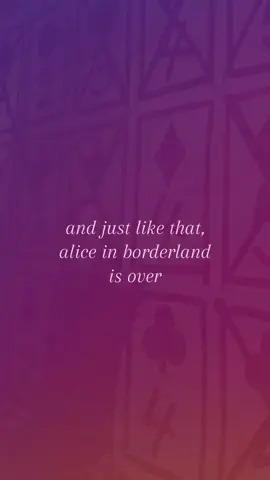 so sad to see alice in borderland be over 🥹 || #aliceinborderland #aib #aliceinborderlandseason3 #happytears #bringbackaliceinborderland 