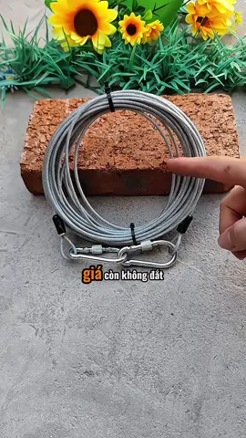 Dây cáp bọc cao su mà bạn đang tìm kiếm có nhiều công dụng! Có thể dùng phơi quần áo hoặc làm xích chó!! #dayphoiquanaobangthep #dayphoidothongminh #tienich #thietthuc #jizonguyen 