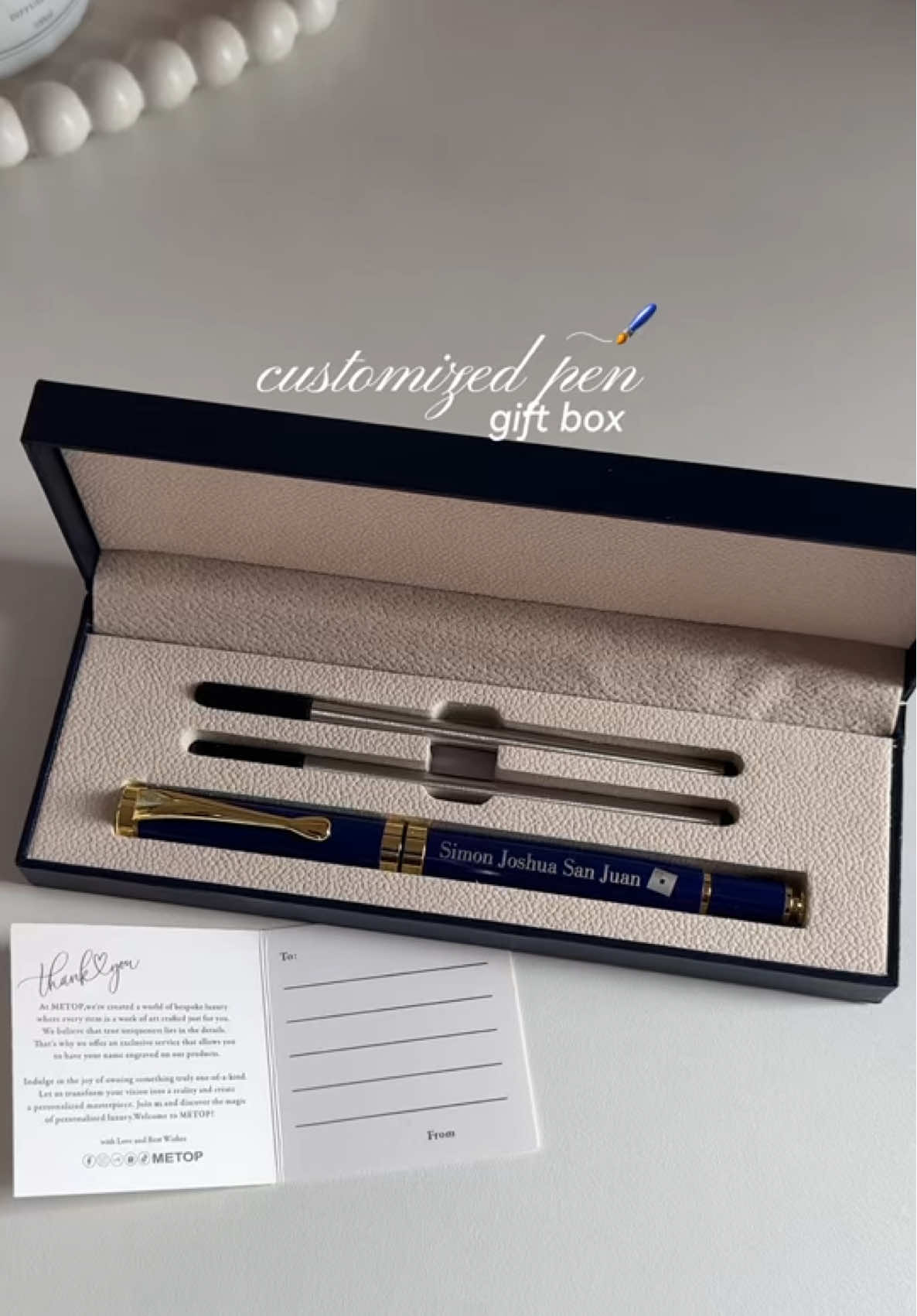 it’s the perfect gift idea this coming Christmas ! 🎄🎁🖊️ #customizedpen #pengiftset #personalizedpen #giftideas #penwithnamegiftbox