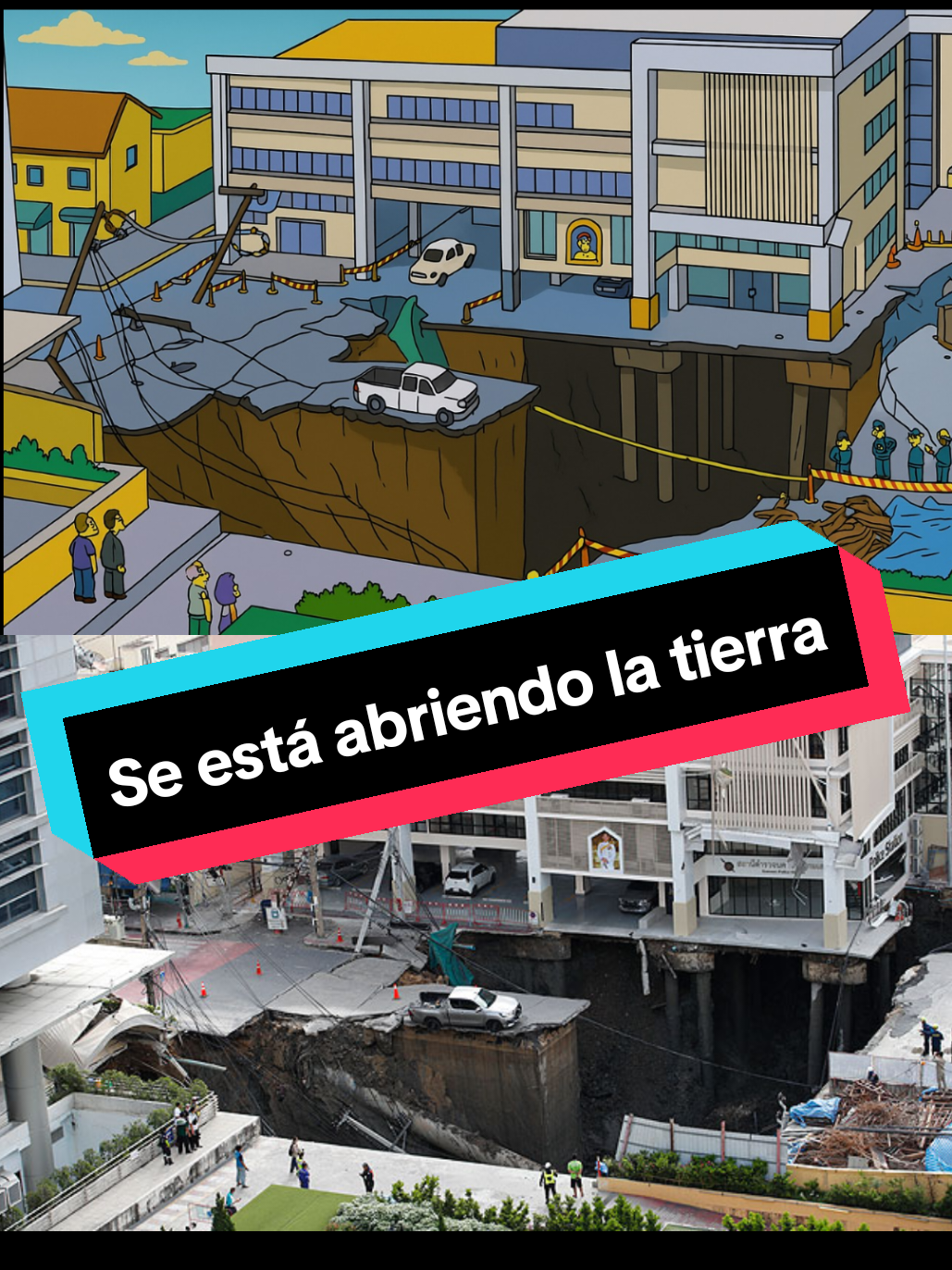 Socavón en Tailandia, la tierra se está abriendo 😮  #sicavon #deslizamento #tailandia #simpson #TiktokLIVELATAM 