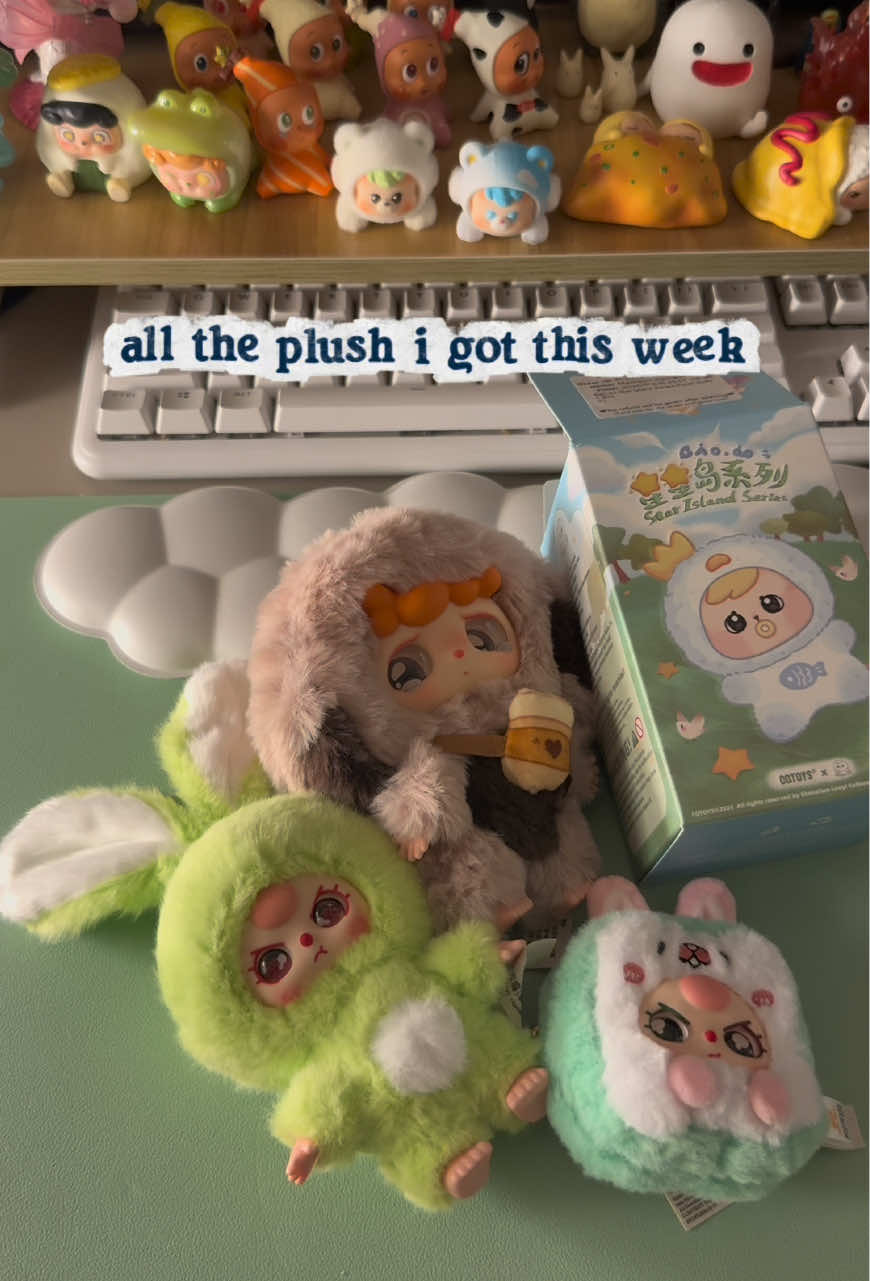 baby three 100% is my fave size !!!  #babythree #plushpendant #mitutu #plush #blindboxcollectibles 