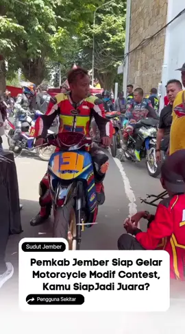 Ajang modifikasi motor paling keren hadir di Jember – jangan sampai ketinggalan! Motorcycle Modification Contest ini tidak hanya tentang kompetisi, tapi juga tentang apresiasi karya anak bangsa – terima kasih kepada Pemkab Jember dan Bupati Jember atas peran aktifnya. @Gus Fawait @Pemerintah Kabupaten Jember #jember #gusfawait #pemkabjember #fyp #motorcycle 