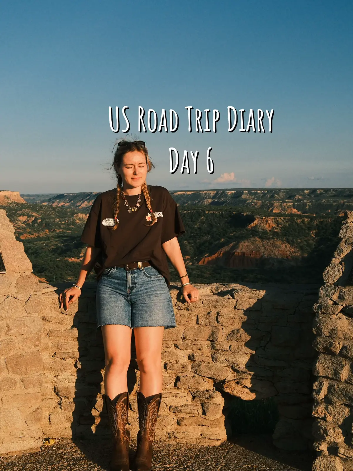 Another big day on the road, heading to Amarillo! We drove through endless fields before stopping in Lubbock to say hi to the cutest prairie dogs 🐿️ On the way, we found a vintage Conoco station that gave total Route 66 vibes ⛽✨ (even though most of it has now been replaced by Interstate 40). We made a little detour to Palo Duro Canyon for an unforgettable view, then finally reached Amarillo to try the iconic Big Texan Steak Ranch 🥩🇺🇸 Huge portions, retro vibes, and a true Texas experience! More road trip adventures coming soon… stay tuned ✨ #usaroadtrip #roadtripusa #texas #amarillo #route66