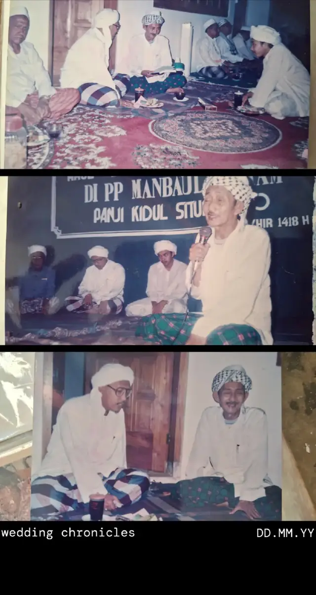 1. Hadaratus Syekh KH. Ahmad Sufyan Miftahul Arifin (Panji Situbondo) 2. Hadaratus Syekh KH. Toifur Ali Wafa (Ambunten Sumenep) 3. Hadaratus Syekh KH.R. Moh. Holil As'ad Samsul Arifin (Mimbaan Situbondo) #murabbiruhina #khahmadsufyanmiftahularifin #khtoifuraliwafa #khrmohkholilasad #santri 