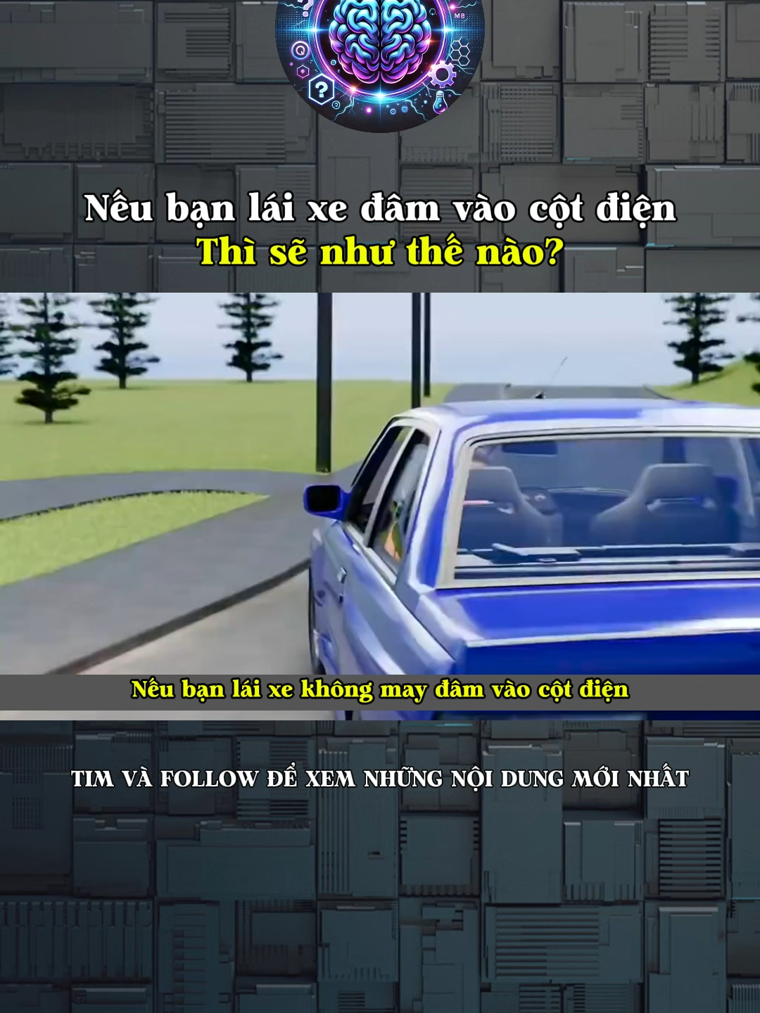 Nếu bạn lái xe đâm vào cột điện thì sẽ như thế nào?#LearnOnTikTok #kienthuc #khoahoc #kienthucthuvi #khampha #doisong