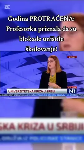 Profesorka Jelena Kleut priznala da su zbog blokada studenti izgubili celu godinu, jer su profesori “ponudili vrlo malo znanja”. #blokaderi #n1tv #n1tvmedia #studentiublokadi #sviublokade #protesti #n1tvzagreb #opozicija #protesti2025 #studenti 