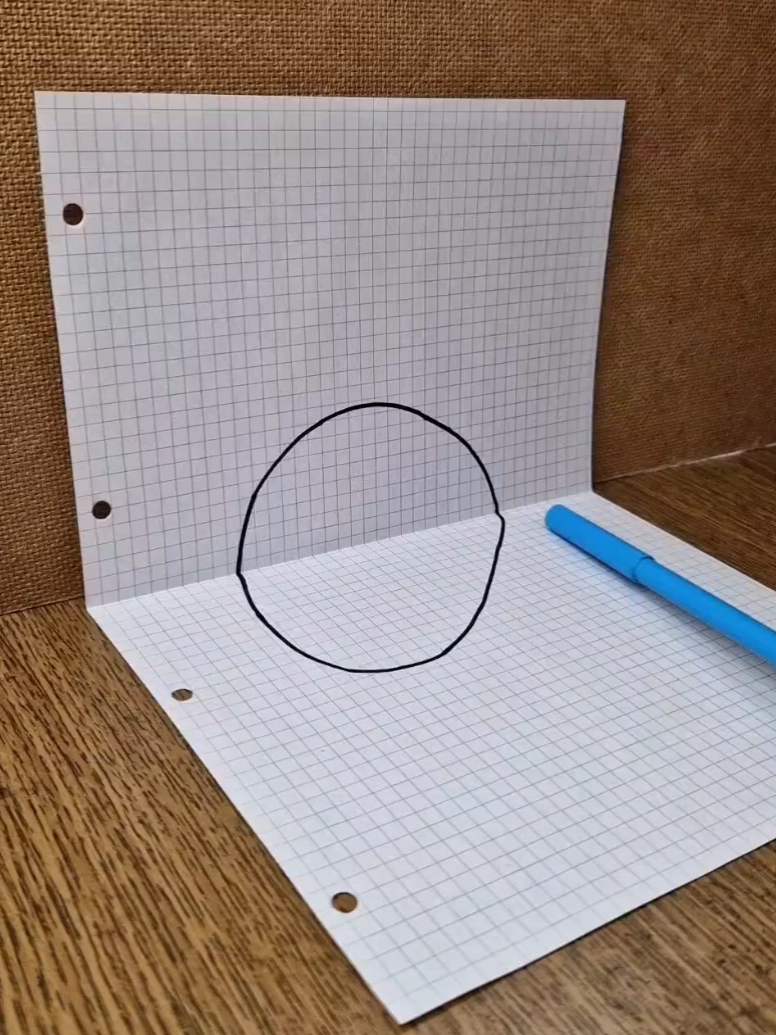 How To Draw a Circle 3D Trick Art on Graph Paper 😮 #crazy #bestvideo #howtodo #realpicture #creation #creative #viral_video #viralvideotiktok #tik_tok #fyppp #fyp_viral_video #artwork #omg #3dprinting #3ddrawing #artwork #3dillusion #3dart #3dfigure #amazing #opticalillusion 