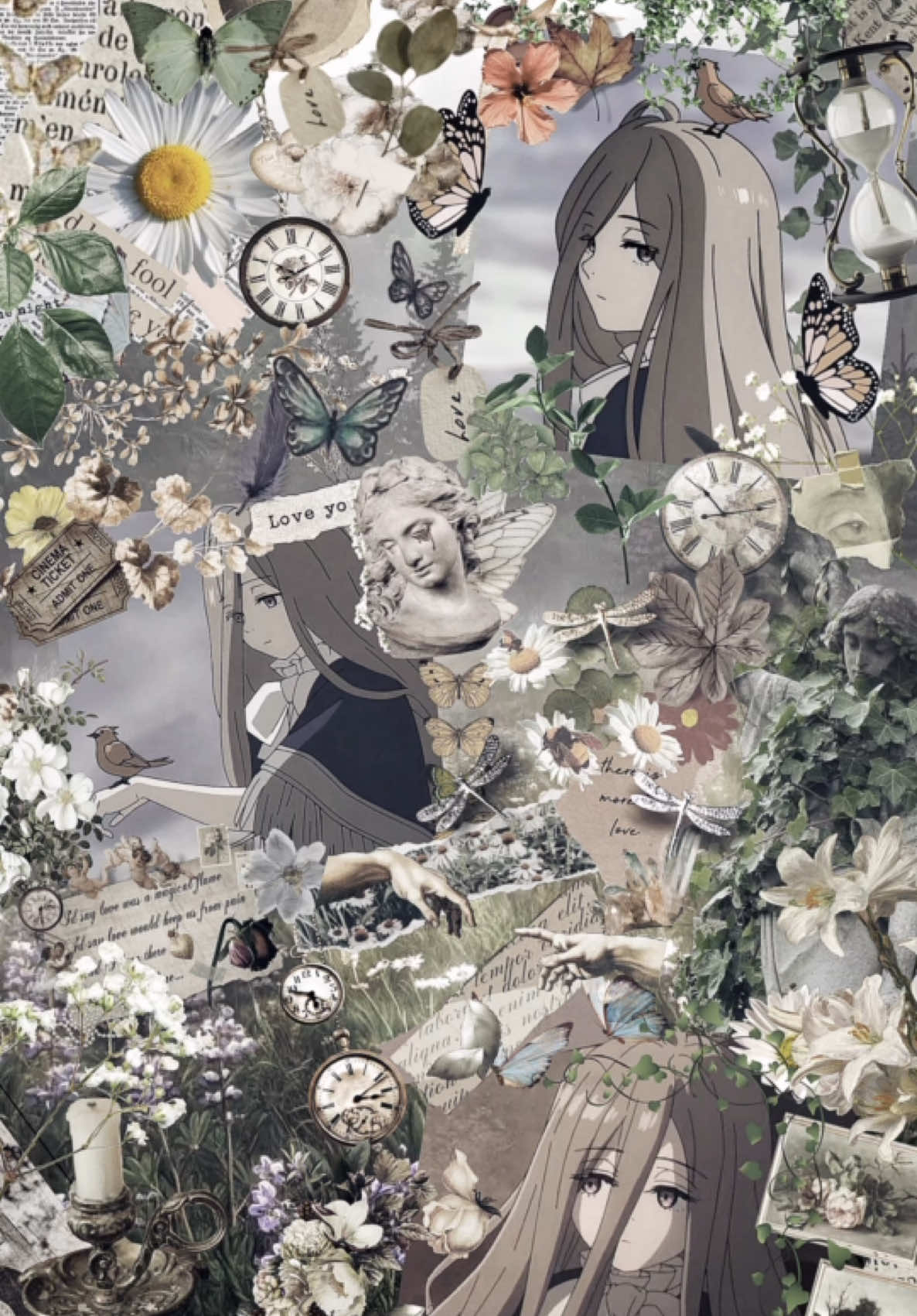 ゼンゼさんのコラージュです🕊️ ┈┈┈┈┈┈┈┈┈┈ この曲は青葉市子さんの dawn in The adanという曲です ここ最近で1番好きな曲かも 知れません🤦🏻‍♀️💘 ⁡┈┈┈┈┈┈┈┈┈┈ ⁡#葬送のフリーレン  ⁡#儚い #コラージュ  #fyp #雰囲気 
